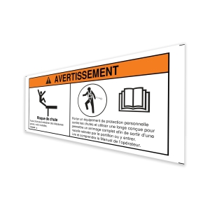 Genie Lift Part # 214725FRGT - DECAL,WARNING,FALL HAZARD,AV, EA