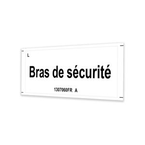 Genie Lift Part # 1307060FRGT - DECAL LABEL SAFETY ARM, MINI, EA