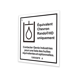 Genie Lift Part # 1305436FRGT - DECAL,LABEL-CHEVRON RANDO,H, EA