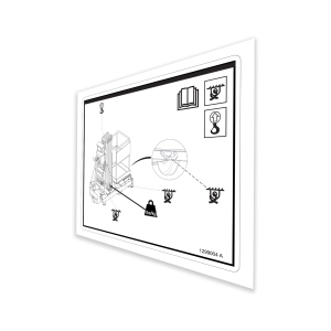 Genie Lift Part # 1299004GT - DECAL,LABEL-TRANSPORT DIGRAM, IWP, EA