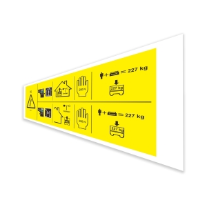 Genie Lift Part # 1296627GT - DECAL, DANGER, MAX CAPACITY 272KG, SIDE FORCE 200N, EA