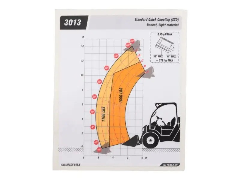 JLG Part # 1001264715 | LOAD,BUCKET JLG, EA