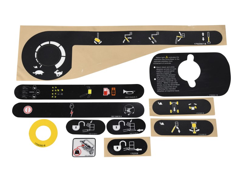 JLG Part # 1001273073 | KIT,CONSOLE BOX DECAL,HC3, EA