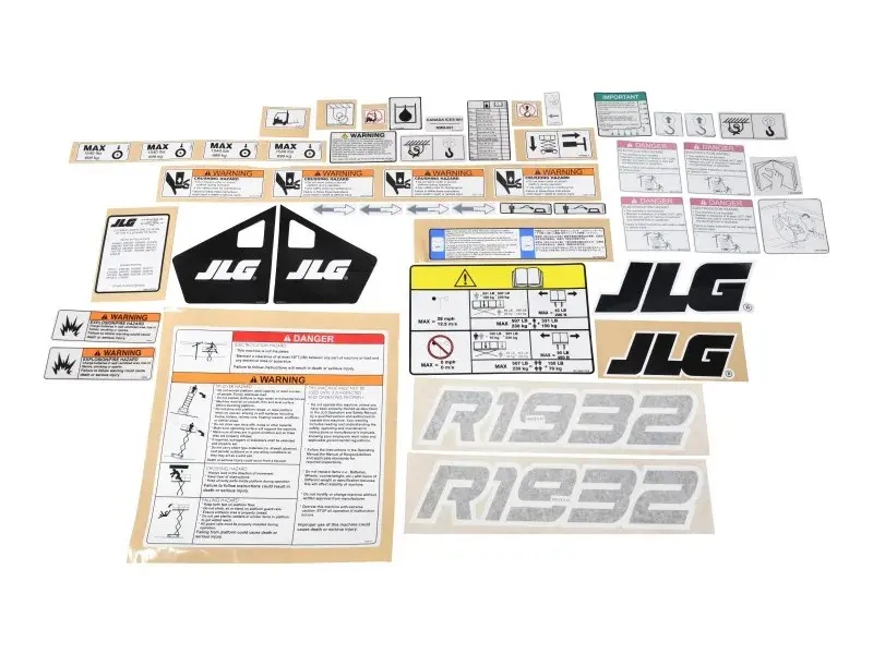 JLG Part 1001274823 - Scissor Decal Kit, R1932 DECAL, EA