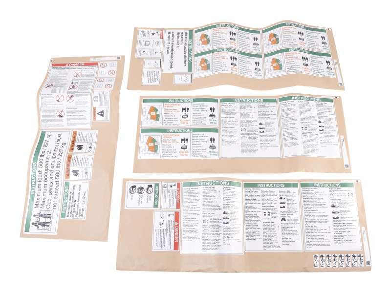 JLG Part # 1251643GT | GN-DECAL KIT,PLAT,S60/65, EA