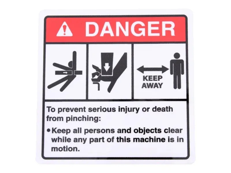 JLG Part # 332/H9250 | JCB-DECAL, DANGER PINCH, EA