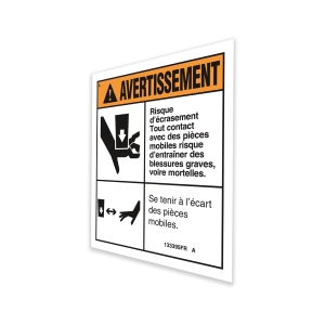 Genie Lift Part # 133395FRGT - DECAL,DANGER CRUSH HAZARD, EA