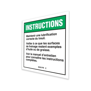 Genie Lift Part # 28421FRGT - DECAL,NOTICE-WINCH LUBRICATION, EA