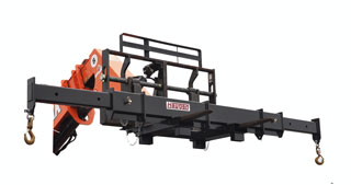 Haugen  MASPR 812 - 580 lbs., 10000 lbs Lifting Capacity Center Position Single Point Load Adjustable Spreader Bar for Telehandler