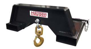 Haugen MFSH-30 - High Capacity Swivel Hooks for Large Forklifts and wheel Loaders w/Capacity 30,000, Fork Pocket Spacing 22.50"min/42.00"max