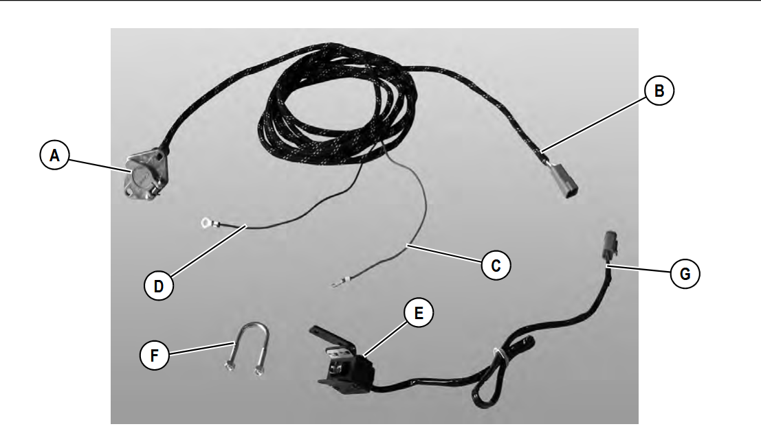 Haugen  WR-003 - Cat 8 Pin Wire Kits - Required with Hydraulic Angle Brooms for Skid Steer