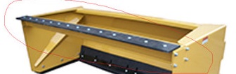 Haugen HP-96-STL - 96" Optional Pull Back Steel Edge Blade Only, Skid Steer Snow Pusher