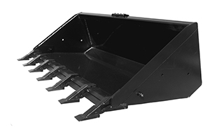 Haugen MHDB 84 WT - 10 teeth, 752 lbs, 84" Tooth Bucket for Skid Steer.