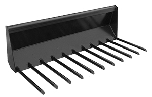 Haugen MUMF 80 - 12 Tines, 80" Bucket Width, Utility/Manure Fork for Skid Steer