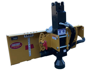 Haugen PD-1450 - 315 lbs Operating Weight, Manual Rotate and Side Mount, Dakota Driver (Post Driver) for Skid Steer Haugen PD-1450 - 315 lbs Operating Weight, Manual Rotate and Side Mount, Dakota Driver (Post Driver) for Skid Steer