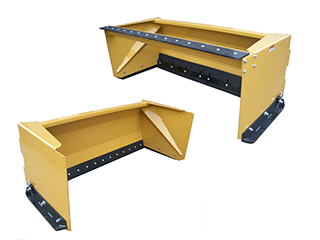 Haugen HSP-96-STL- 96"  Snow Pusher, Steel Cutting Edge, 30"/38"Height/Depth  for Skid Steer