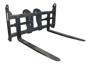 Haugen MWFP 96 25-6-72-J416 - Wheel Loader Pipe Forks For JRB 416 Mount, Fork Tine Size 2.5" x 6" x 72"