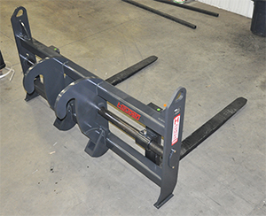 Haugen MWFP 96 25-6-60-FUS - Wheel Loader Pipe Forks For Cat Fusion Mount, Fork Tine Size 2.5" x 6" x 60"