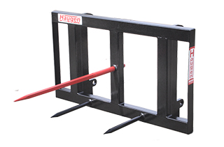 Haugen MTBS-R - One 49" Conus 2 Tines, Two 24" Cold Rolled Tines Round Bale Spear for Telehandlers