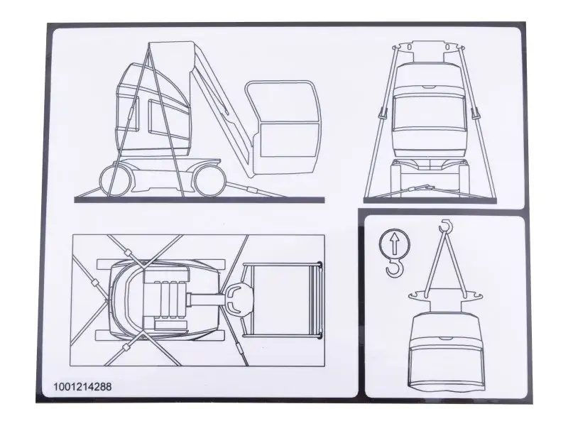 JLG Part # 1001214288 | DECAL,TIE-DOWN & LIFTING, EA
