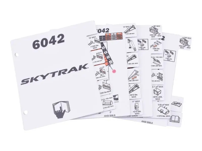 JLG Part # 1001269005 | LOAD,BOOKLET,6042, EA