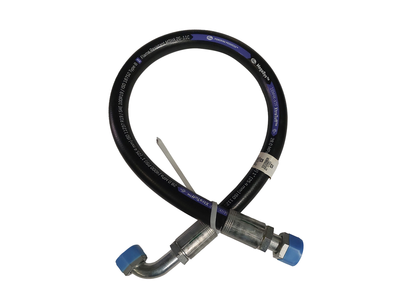 JLG Part # 1001296839 | HOSE ASSY,1" STR X 90?S ORFS, EA