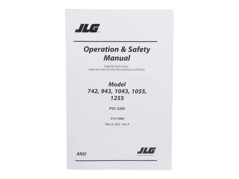 JLG Part # 31211860 | MANUAL,OPS_JLG TMH_PVC2205, EA