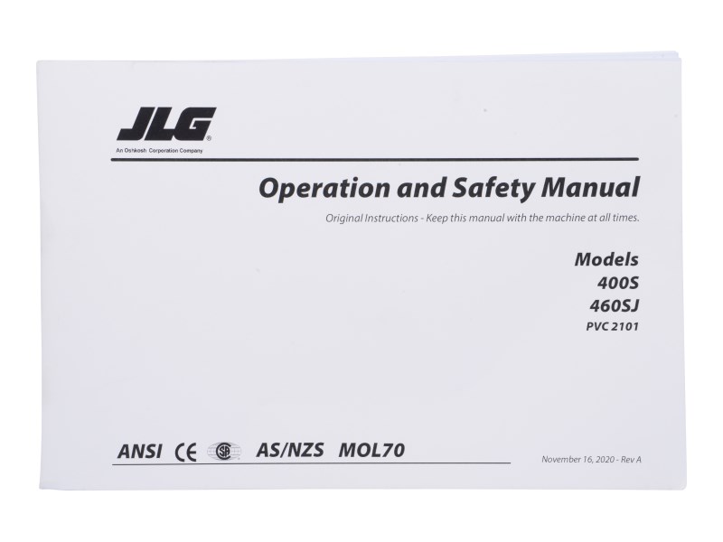 JLG Part # 31215965 | MANUAL,OPS_400S/SJ_PVC2101, EA