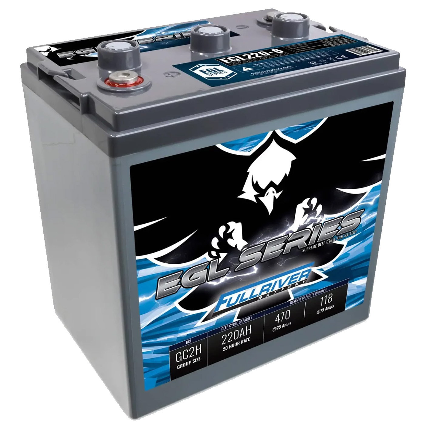 JLG Part # 70014102 | Battery EGL220-6 GC2 FR AGM, EA