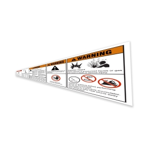 Genie Lift Part # 1321485GT - DECAL,ELECTROCUTION,ANNUAL INSPECTION,COMPARTMENT ACCESS,EXPLOSION, EA