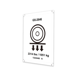 Genie Lift Part # 1322448GT - DECAL, LABEL, WHEEL LOAD, GS-2646, EA