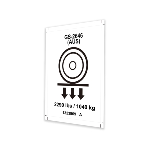 Genie Lift Part # 1323969GT - DECAL, LABEL, WHEEL LOAD, GS-2646 AUS, EA