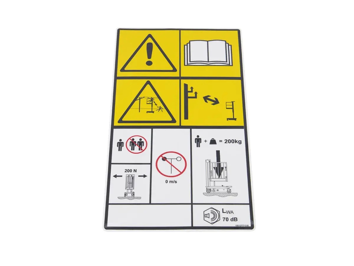 JLG Part # 1001277713 | DECAL,ELECTRICAL WARNING, EA