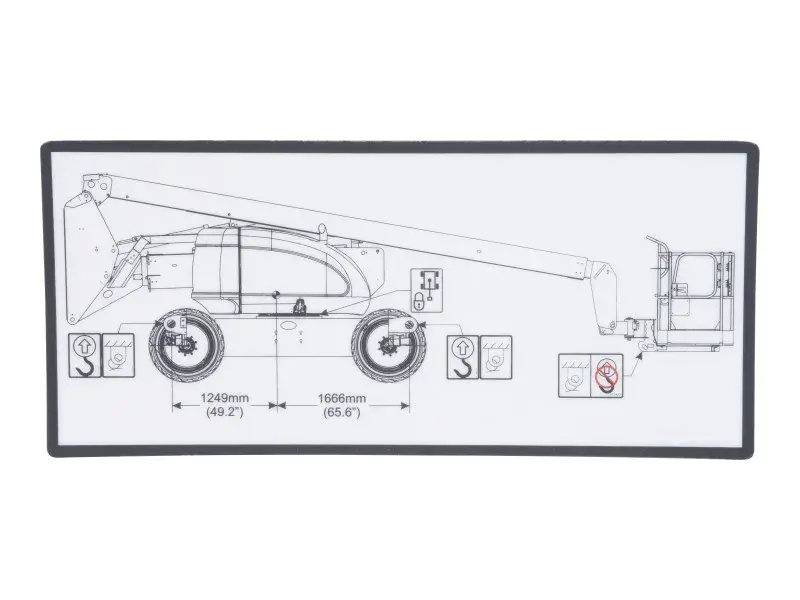 JLG Part # 1001284682 | DECAL,LIFT DIAGRAM 600A/AJ, EA