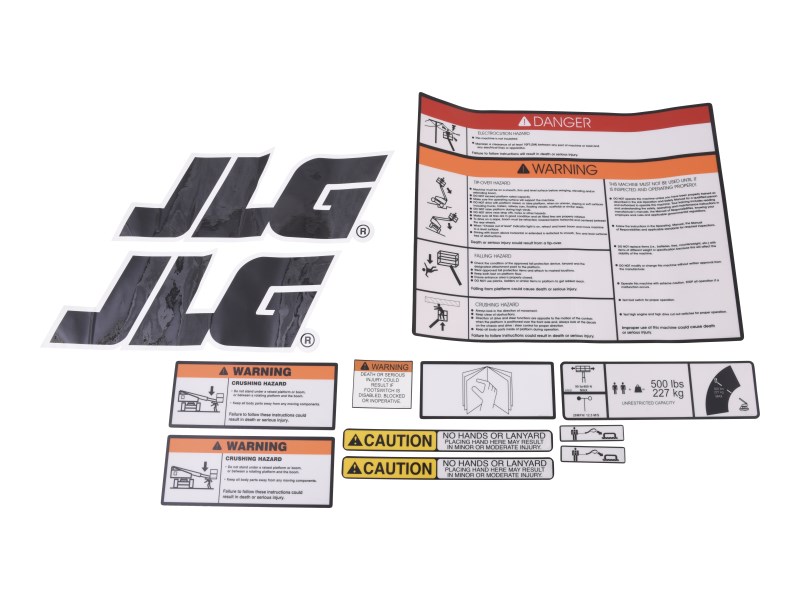 JLG Part # 1001299244 | KIT,PLATFORM DECAL KIT, EA