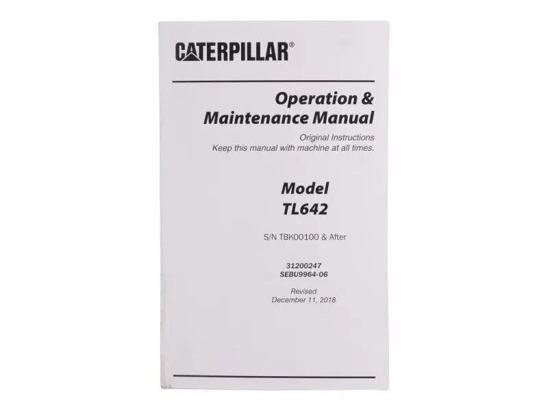 JLG Part # 31200247 - TL642 OPER. MANUAL, EA