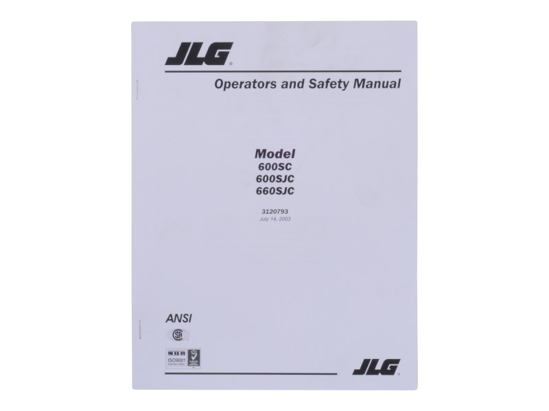 JLG Part # 31200793 - TL10/1255 C SERV MNL, EA