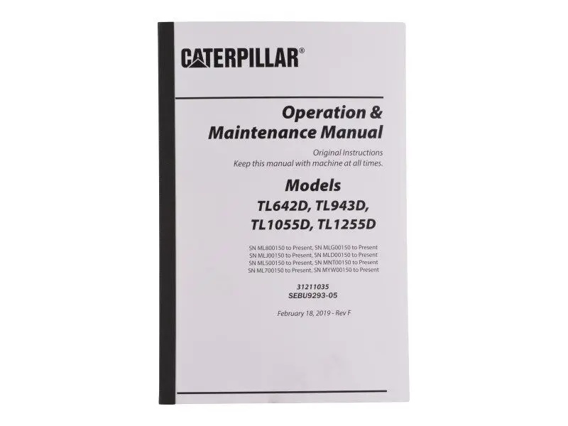 JLG Part # 31211035 | TL642/943D, TL10/1255D O&MM, EA