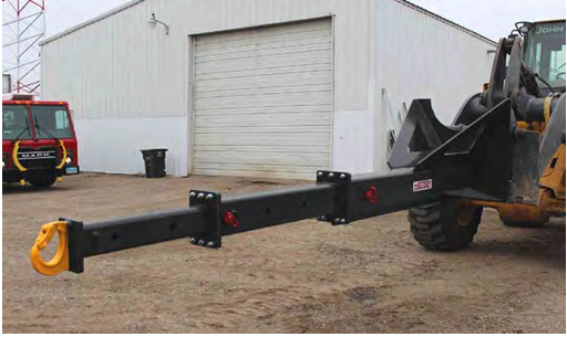Haugen MIJ-WL2-416 - Dual Slide Wheel Loader Jib For JRB 416 Couplers