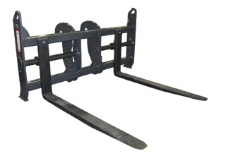Haugen MWFP 96-25-6-60-J418 - Wheel Loader Pipe Forks For JRB 418 Mount, Fork Tine Size 2.5" x 6" x 60" Haugen MWFP 96-25-6-60-J418 - Wheel Loader Pipe Forks For JRB 418 Mount, Fork Tine Size 2.5" x 6" x 60"