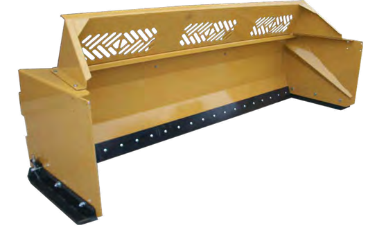 Haugen HSP30-120SB - Snow Pusher w/Bolt-on Mount System 120" Steel Edge 1/2" x 6" Reversible