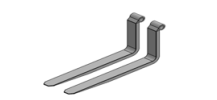 Haugen FT-0017 - Replacement Telehandler Fork Tines To Fit OEM Carriages w/Tine Thickness 2" x 5" x 72" & Capacity @ 24'' 10,000 lbs