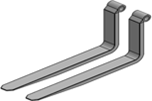 Haugen FT-0050 - Replacement Telehandler Fork Tines to Fit OEM Carriages w/Tine Thickness 2" x 5" x 60" & Capacity @ 24" 10000 lbs Haugen FT-0050 - Replacement Telehandler Fork Tines to Fit OEM Carriages w/Tine Thickness 2" x 5" x 60" & Capacity @ 24" 10000 lbs