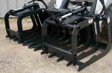 Haugen HCRG 72 - Compact Tractor & Mini Skid-Steer Root Dual Clam Grapple w/Bucket Width 72" & Weight 415 lbs