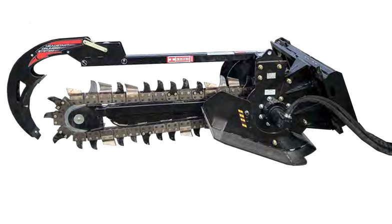 Haugen HT-48-6E - 48" Deep x 6" Wide Skid Steer Trenchers w/Earth Chain Style Haugen HT-48-6E - 48" Deep x 6" Wide Skid Steer Trenchers w/Earth Chain Style