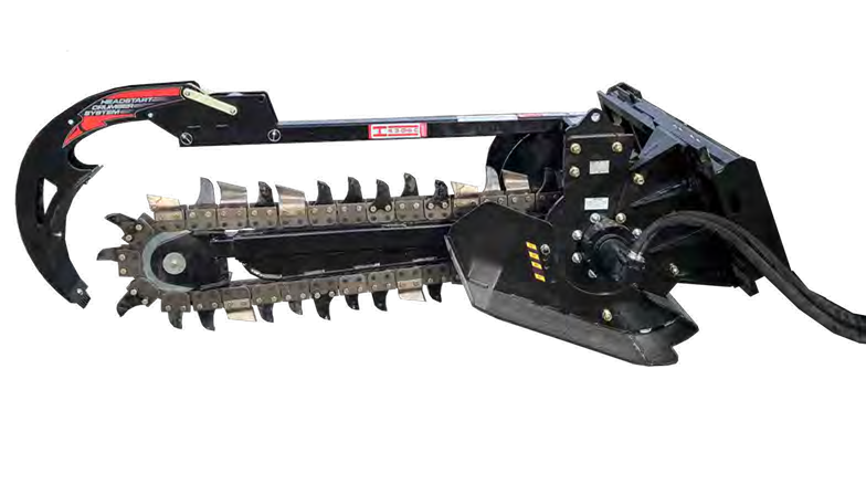 Haugen HTM-36x6E - 36" Deep & 6" Wide Mini / Walk Behind Skid Steer Trenchers w/Earth Chain Style Haugen HTM-36x6E - 36" Deep & 6" Wide Mini / Walk Behind Skid Steer Trenchers w/Earth Chain Style