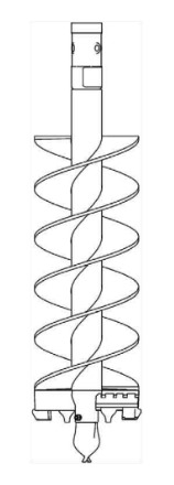 Haugen 10658 - 6" Aggressive Duty Auger Bits w/2 Teeth & 2 9/16" RD