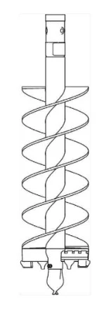 Haugen 10658 - 6" Aggressive Duty Auger Bits with 2 Teeth & 2 9/16" RD