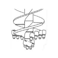 Haugen 10719 - 2 9/16" Round Bullet Rock Auger w/ 12" Diameter & 12 Teeth