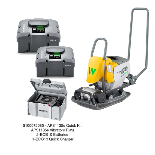 Wacker Neuson APS1135e - Vibratory Single-Direction Plate, Quick Kit (BOB10 x 2, BOC13) Wacker Neuson APS1135e - Vibratory Single-Direction Plate, Quick Kit (BOB10 x 2, BOC13)